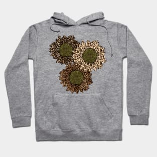 LEOPARD PATTERN SUNFLOWERS Hoodie